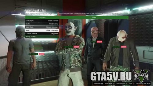 The Prison Break задание Bus приглашение игроков в лобби ограбления