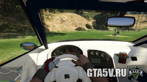 GTA 5 Мод Nissan GTR - 2 скриншот интерьер