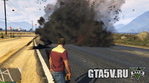 Мод на ГТА 5 Улучшенные взрывы — Enhanced Explosions - Эффектные взрывы пример 2